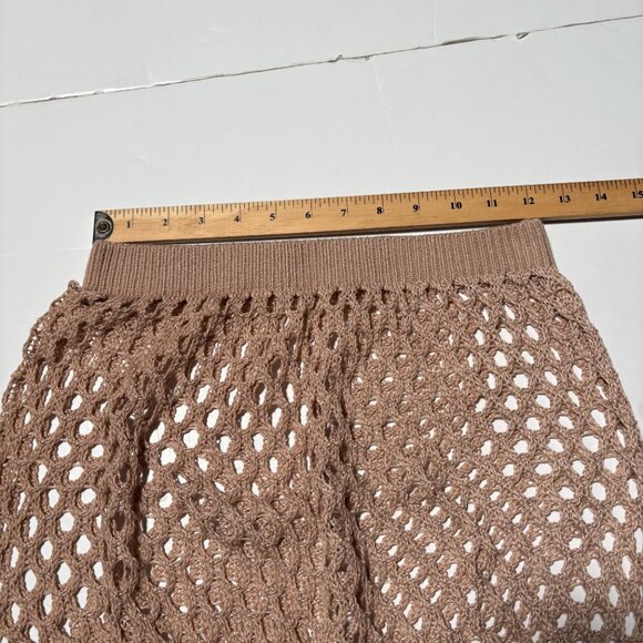 NWOT SHEIN Crochet Tan/ Cream Skirt Cover Up - Picture 4 of 4